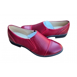 Damskie półbuty wsuwane bordowe tęg.G obc.3 nr.38