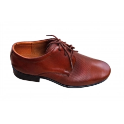 Eleganckie skórzane półbuty Moskała brązowe tęg G nr.37