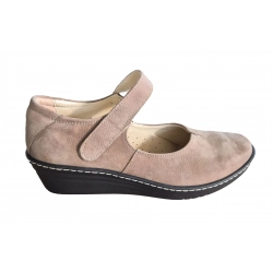 Czółenka damskie ze skóry capucino obc.5 cm nr.37