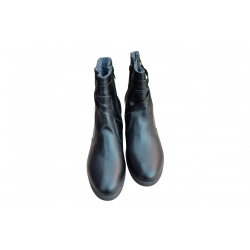 Botki czarne skórzane ob.6cm nr.37