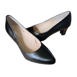 SKÓRZANE czółenko czarne na szerszą stopę tęg G1/2 NR 43,5