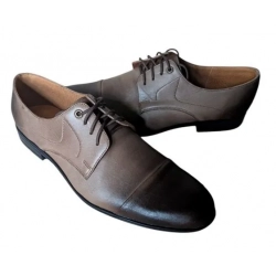 PÓŁBUTY mleczny brąz skóra  męskie 42