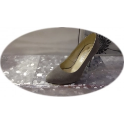 Czółenka damskie popiel obcas 8,5cm nr.38