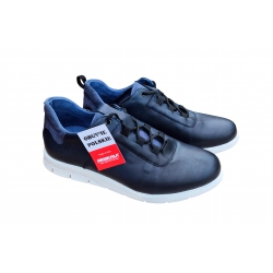 skórzane półbuty sportowe Moskała granatowe tęg G nr.42