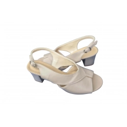 Sandały damskie ze skóry cappuccino nr.37 obc.6