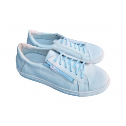 skórzane półbuty sportowe Moskała białe tęg G nr.42