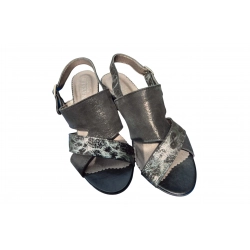 Sandały damskie ze skóry czarny_satyna obc.6 nr.37