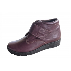Botki damskie skórzane burgund obc.3cm nr.37
