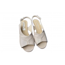 Sandały damskie ze skóry cappuccino nr.37 obc.6