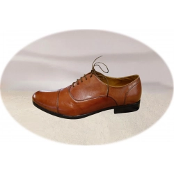 Klasyczne brązowe półbuty ze skóry tęg G nr.40