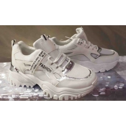 Buty sportowe  Fashion SIATKI  BIAŁE gruba podeszwa 37