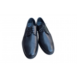 Eleganckie skórzane półbuty Moskała czarne tęg G nr.45