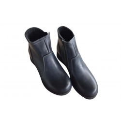 Botki damskie ze skóry popielate obc.4cm nr.37