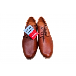 Eleganckie skórzane półbuty brązowe tęg G nr.36
