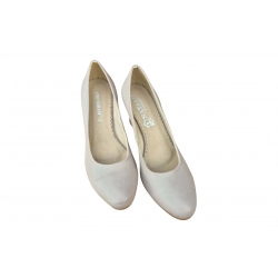 Czółenka damskie ze skóry cappucino obc.8 cm nr.37