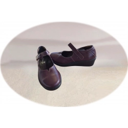 Czółenka damskie ze skóry bordowe obc.5 cm nr.37
