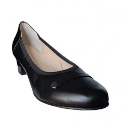 SKÓRZANE czółenko na szeroką stopę tęg H obcas 4,5cm 35,5