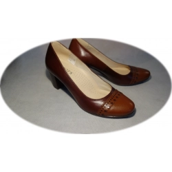 Czółenka damskie brąz teg G obcas 5,5cm nr.39