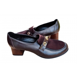 Szerokie czółenka Filipczyk brąz tęg. H nr.45 obc.5