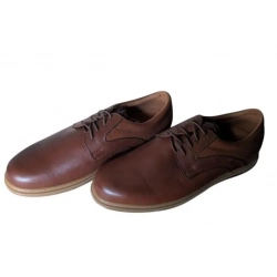 PÓŁBUTY skóra  męskie szersze  w palcach brąz 41