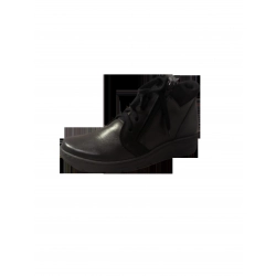 Skórzane botki Natalii czarne obcas 3,5 cm nr 37
