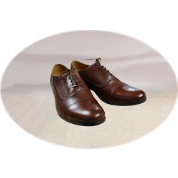 Eleganckie skórzane półbuty brąz tęg G nr.44