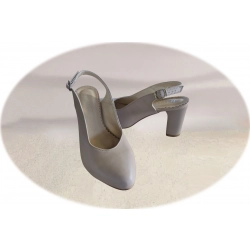 Sandały damskie cappucino ze skóry obc.7 cm nr..37