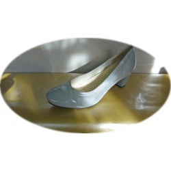 Czółenka damskie popiel obcas 8cm nr.38
