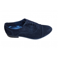 Eleganckie skórzane półbuty Moskała czarne tęg G nr.45