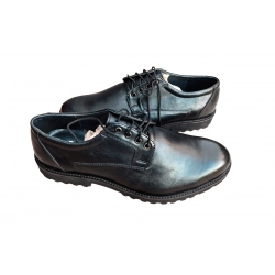 Skórzane półbuty Moskała czarne męskie nr 42