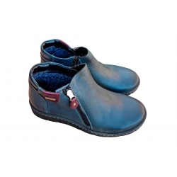 Botki popielate skórzane obc.3cm nr.38