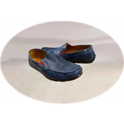 Skórzane niebieskie mokasyny tęg G nr.44