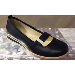 Czółenko baleriny damskie cgranat koturn 1 cm nr.36