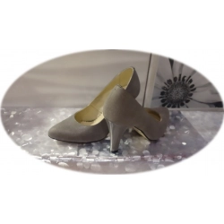 Czółenka damskie popiel obcas 8,5cm nr.38