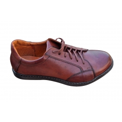 Skórzane półbuty Moskała brązowe tęg G nr.45