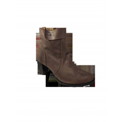 Skórzane botki kawa obcas 6,5 cm nr 37