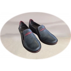 Botki damskie ze skóry popiel obc.5 cm nr.40