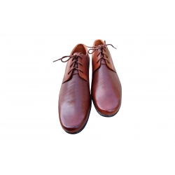 Eleganckie skórzane półbuty brązowe tęg G nr.37