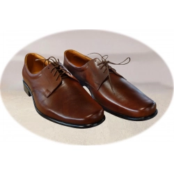 Skórzane półbuty brązowe tęg G nr.45