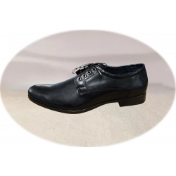 Klasyczne skórzane półbuty czarne tęg G nr.44