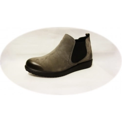 Botki damskie w kolorze popielu koturn 3cm nr.40