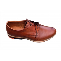 Eleganckie skórzane półbuty brązowe tęg G nr.36