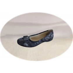 Balerinki damskie ze skóry czarne obc.2 cm nr.37