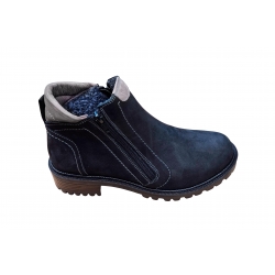 Botki Czarne skórzane obc.4cm nr.37