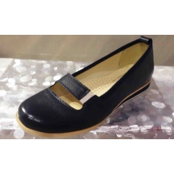 Czółenko baleriny damskie cgranat koturn 1 cm nr.36