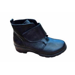 Botki Czarne skórzane obc.4cm nr.37