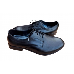 Eleganckie skórzane półbuty czarne tęg G nr.45