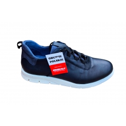 skórzane półbuty sportowe Moskała granatowe tęg G nr.42