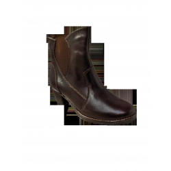Botki skórzane brązowe  obcas 5 cm nr.37