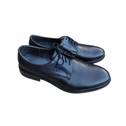 Eleganckie skórzane półbuty Moskała czarne tęg G nr.45